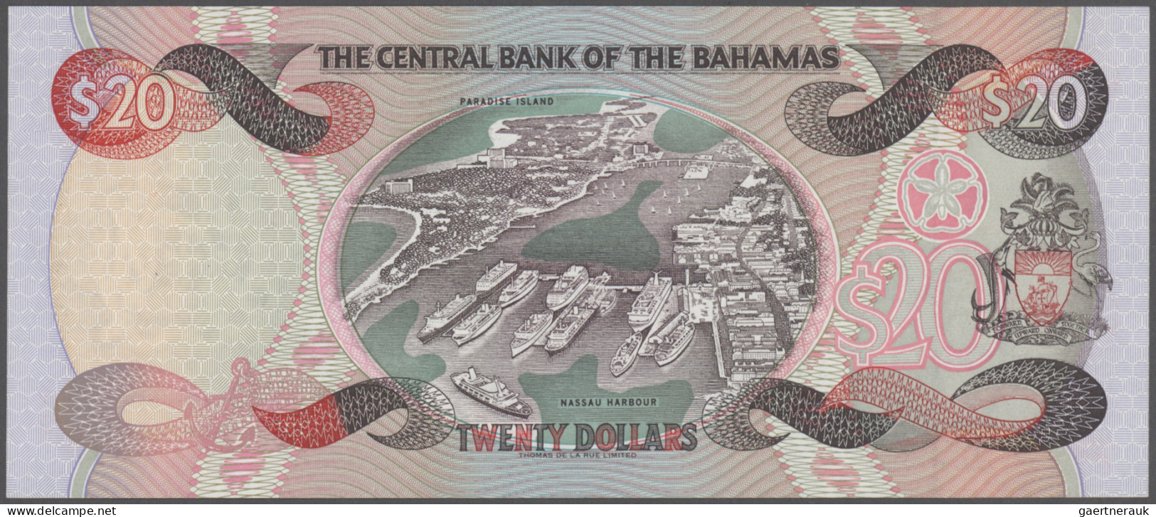 Bahamas: The Central Bank Of The Bahamas 20 Dollars 1997, P.65 In Perfect UNC Co - Bahamas