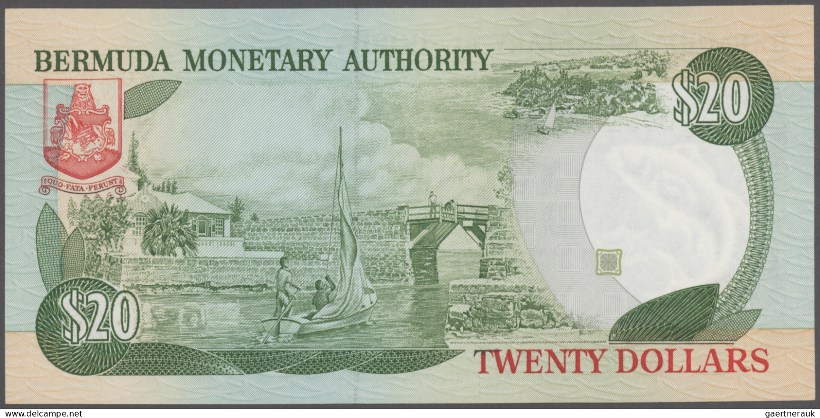 Bermuda: Bermuda Monetary Authority 20 Dollars 1989 With Low Serial # B/2 000198 - Bermuda