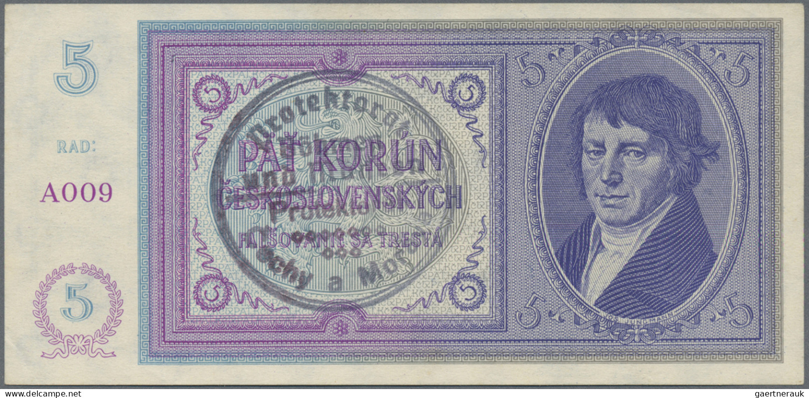 Bohemia & Moravia: Protektorat Böhmen Und Mähren, Huge Lot With 29 Banknotes, Se - Tschechoslowakei