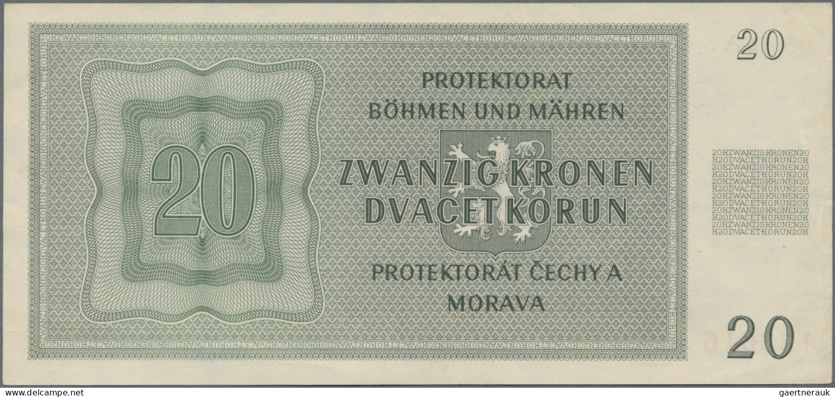 Bohemia & Moravia: Protektorat Böhmen und Mähren, huge lot with 29 banknotes, se