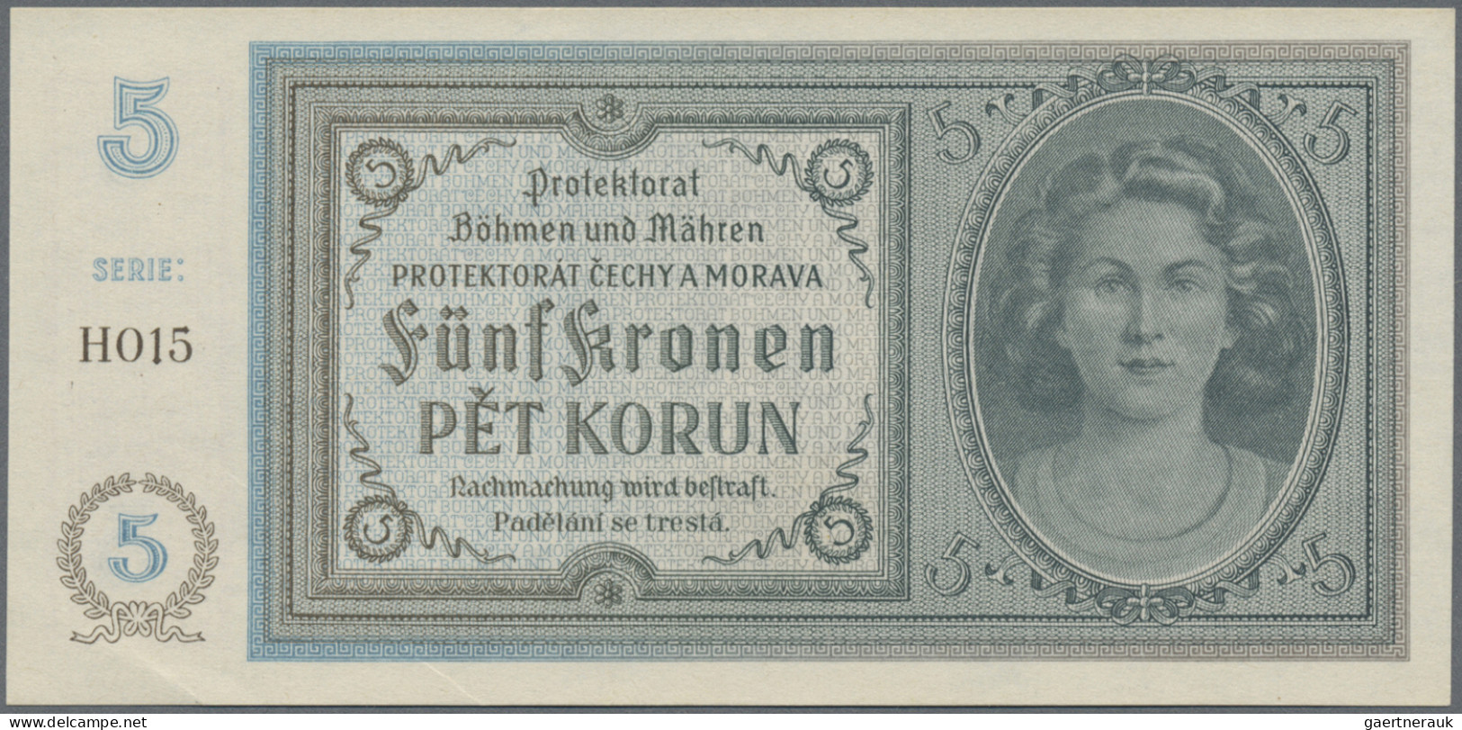 Bohemia & Moravia: Protektorat Böhmen und Mähren, huge lot with 29 banknotes, se