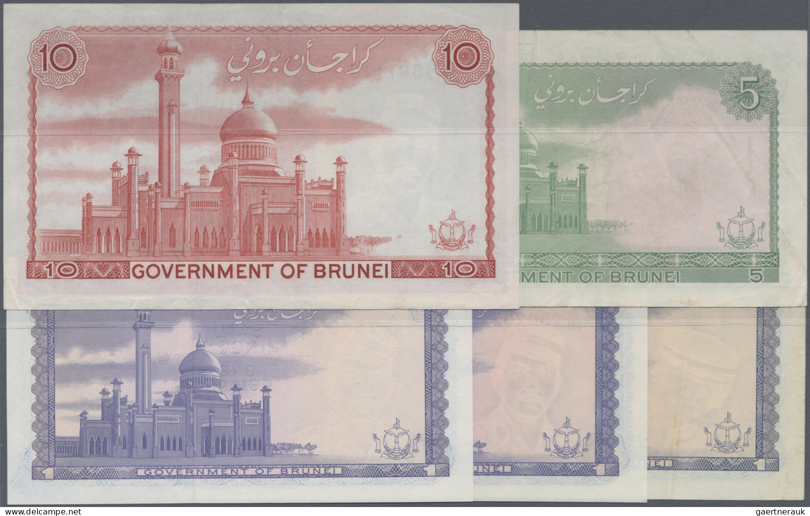 Brunei - Banknotes: Government Of Brunei, Very Nice Set With 5 Banknotes, Series - Brunei