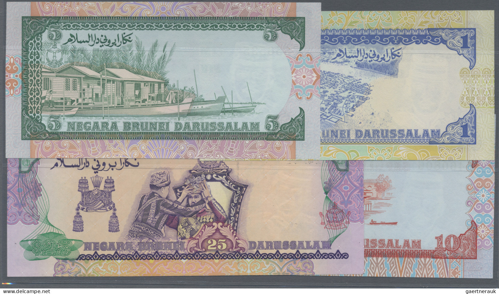 Brunei - Banknotes: Negara Brunei Darussalam, Set With 4 Banknotes, Including 1 - Brunei
