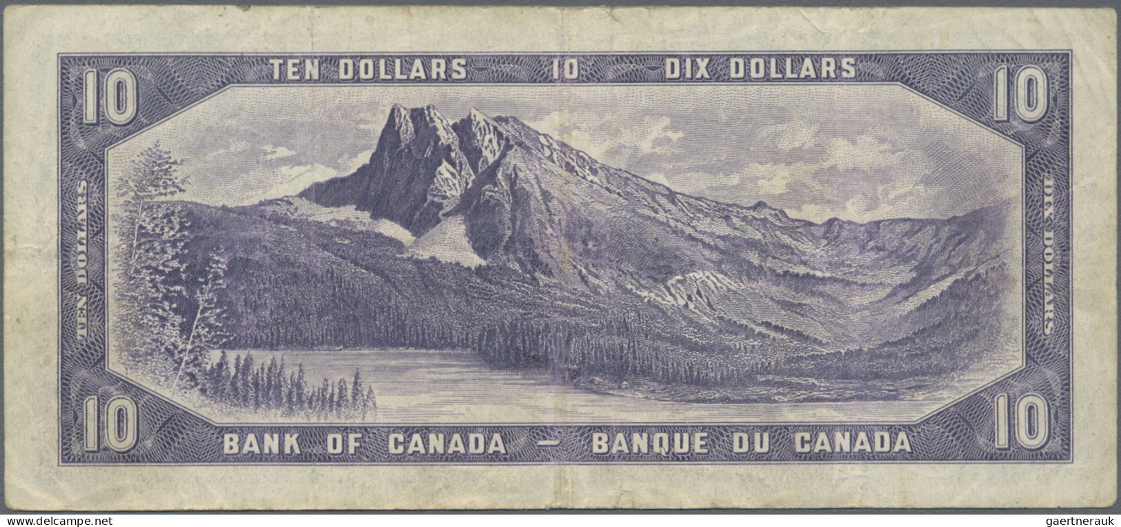 Canada: Bank Of Canada, 1 And 10 Dollars 1954, "Devil's Face" Notes With Signatu - Canada