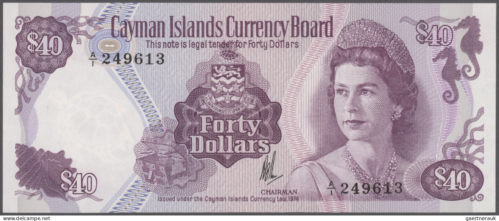 Cayman Islands: Cayman Islands Currency Board, 40 Dollars L.1974, P.9a In Perfec - Kaimaninseln