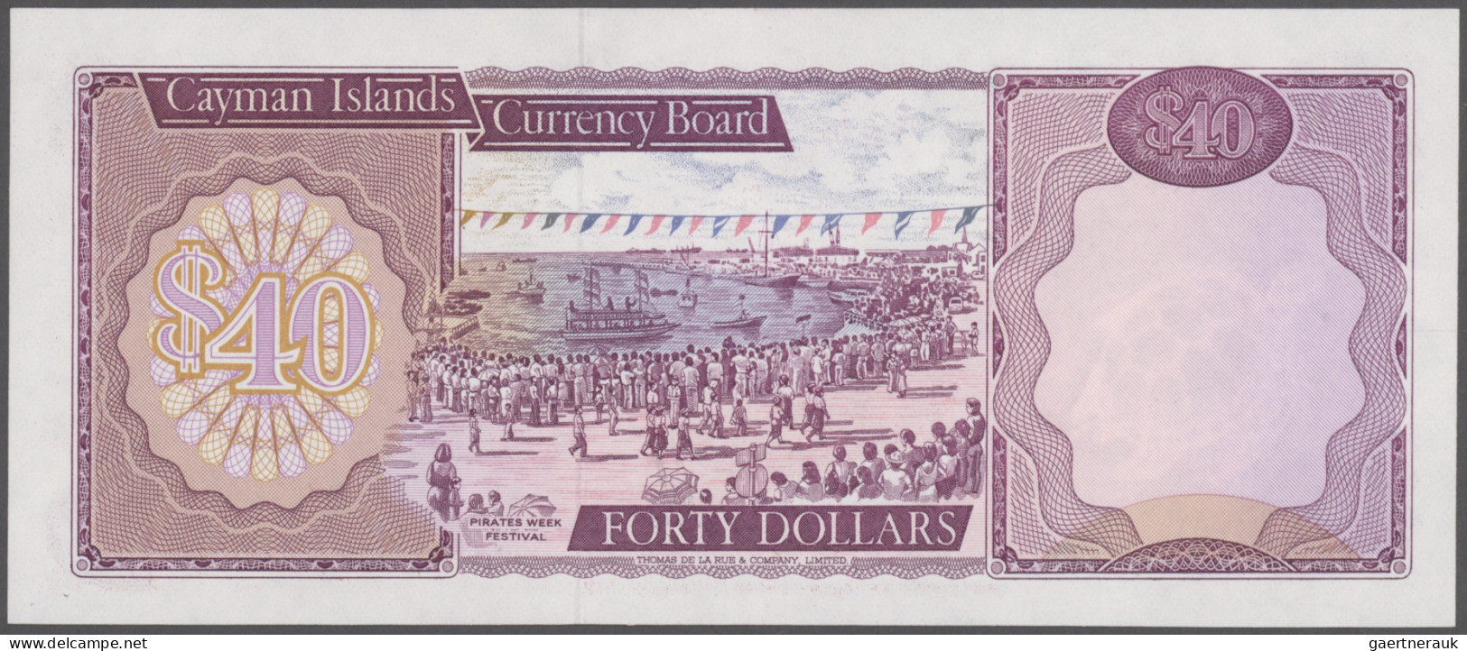 Cayman Islands: Cayman Islands Currency Board, 40 Dollars L.1974, P.9a In Perfec - Iles Cayman