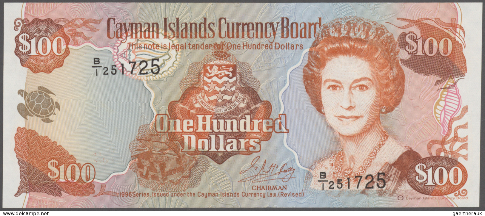 Cayman Islands: Cayman Islands Currency Board, 100 Dollars 1996, P.20 In Perfect - Isole Caiman