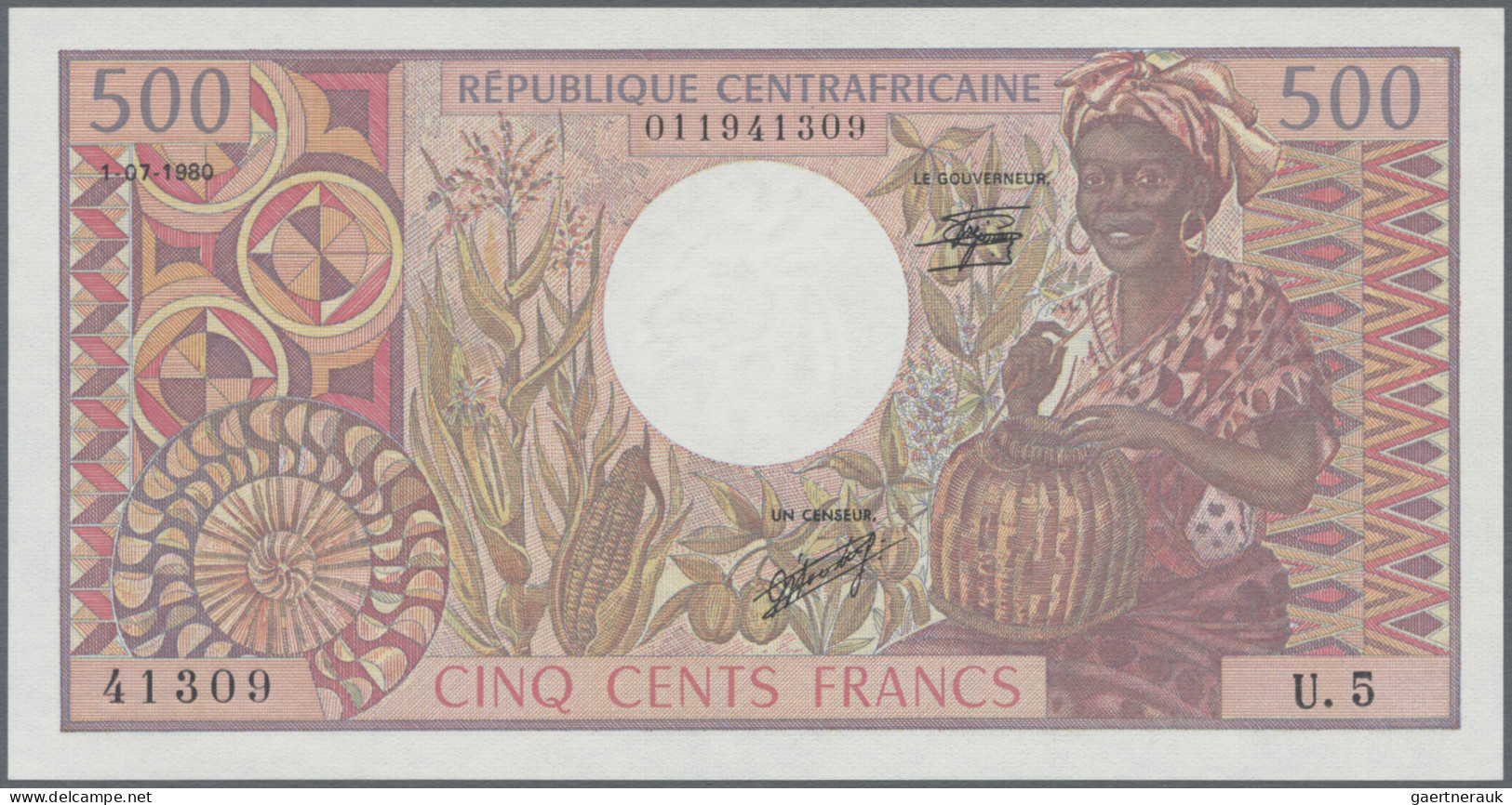 Central African Republic: Banque Des États De L'Afrique Centrale - République Ce - Centraal-Afrikaanse Republiek