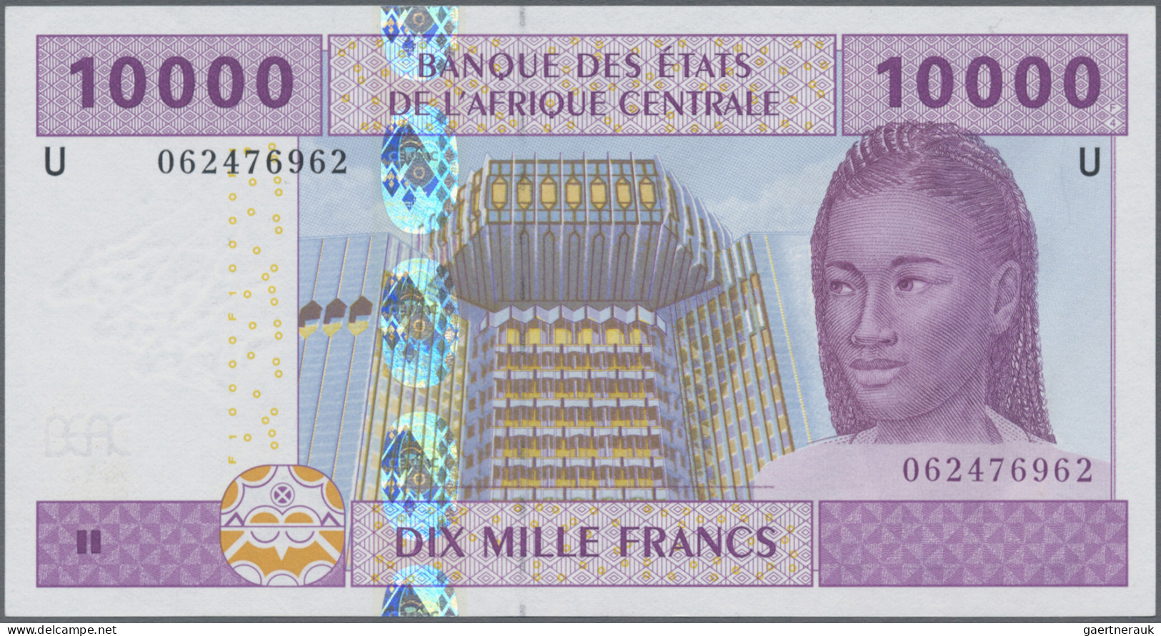 Central African Republic: Banque Des États De L'Afrique Centrale, Lot With 8 Ban - Centrafricaine (République)