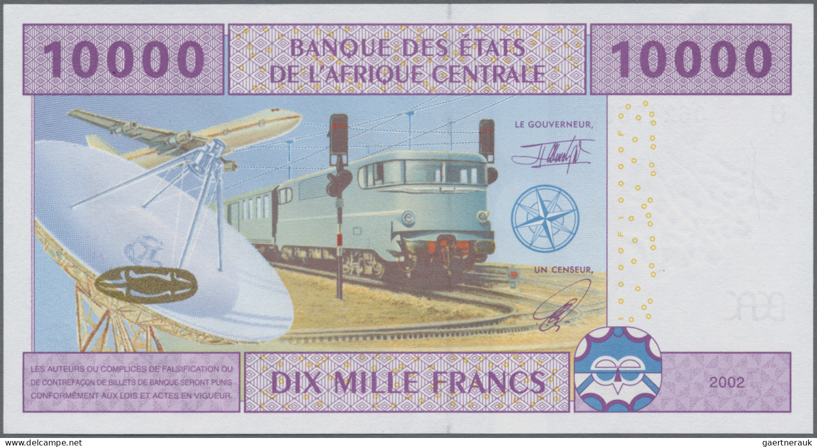 Central African Republic: Banque Des États De L'Afrique Centrale, Lot With 8 Ban - Centrafricaine (République)