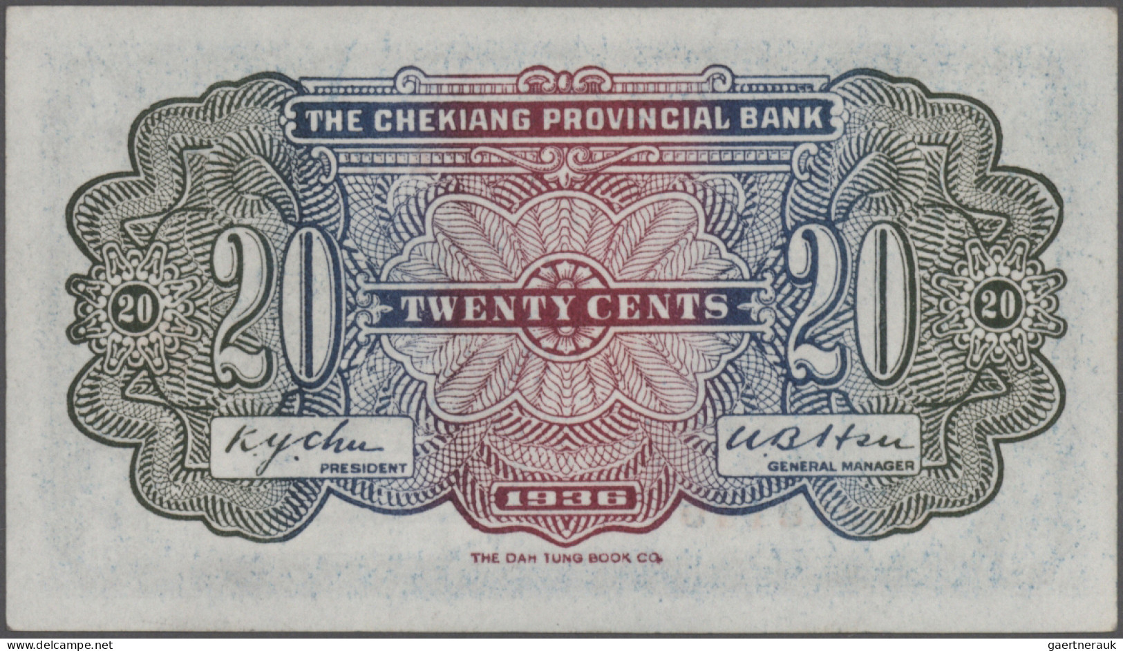 China: Chekiang Provincial "Ti Fang" Bank, 1936 And ND(1938) Series, Lot With 3 - China