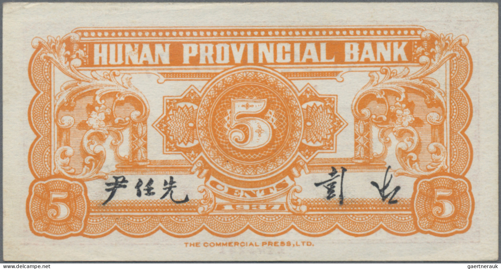 China: Nice lot with 4 banknotes, serie 1913-1937, comprising for the HUNAN PROV