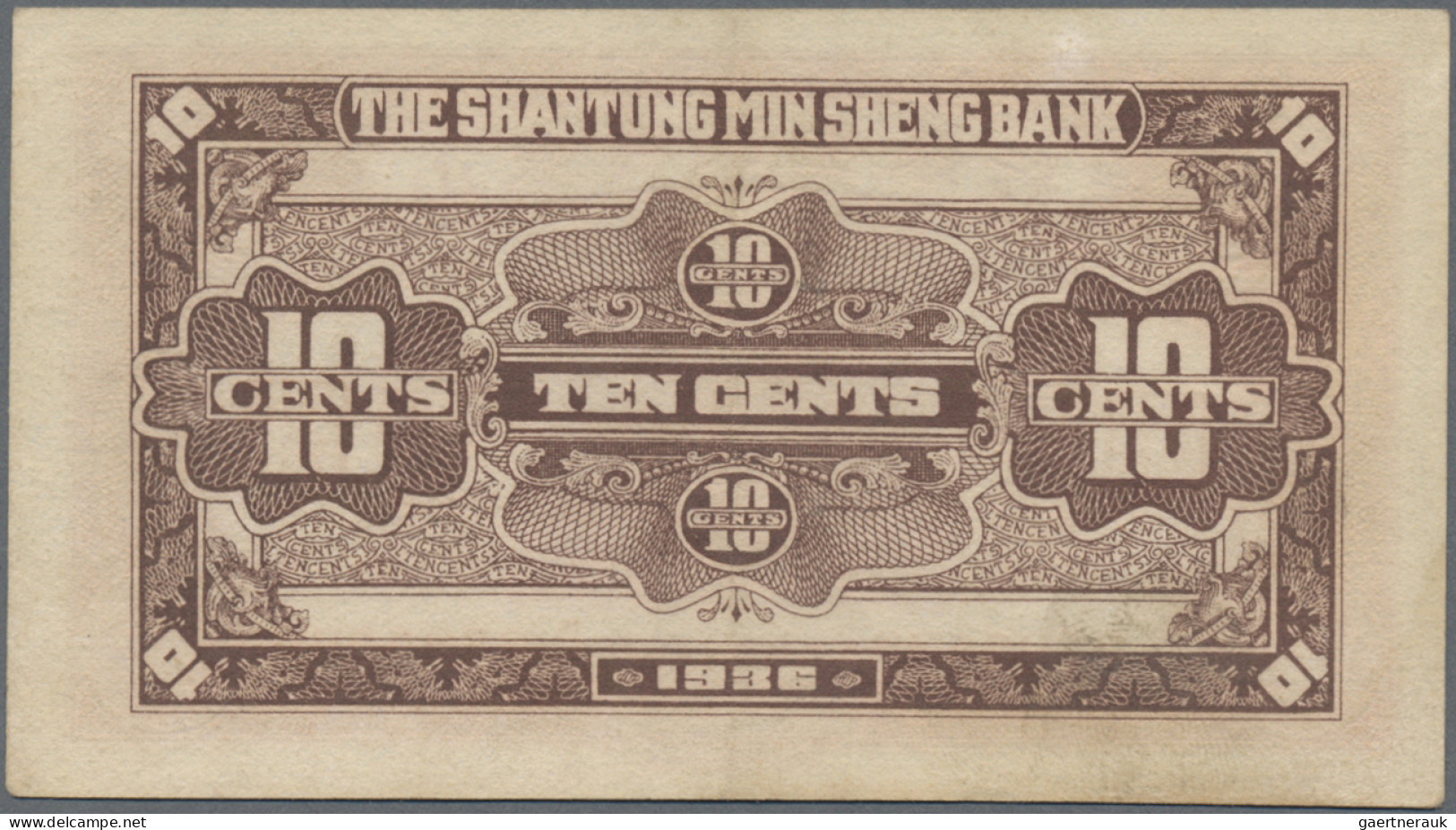 China: Lot with 6 banknotes, consisiting for the SHANSE PROVINCIAL BANK 1 Yuan 1