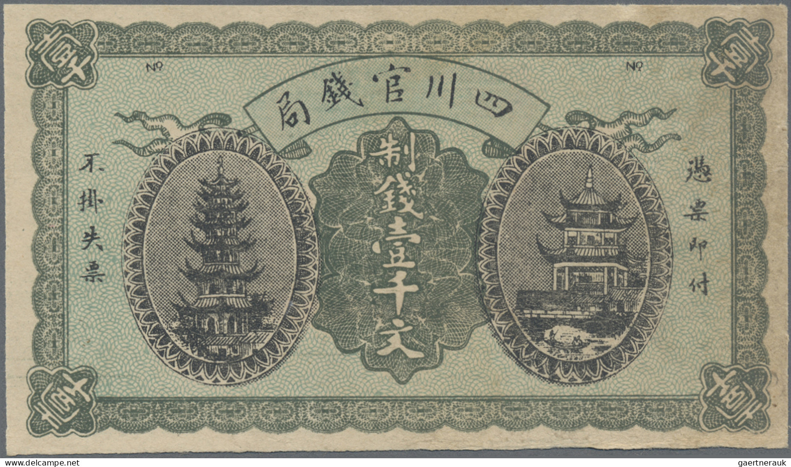 China: SZECHUAN PROVINCIAL BANK 100 Coppers, March 1924, P.S2808, Slightly Toned - China