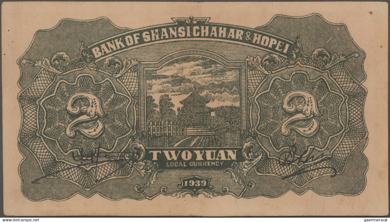 China: BANK OF SHANSI, CHAHAR & HOPEI, Lot With 9 Banknotes, Series 1938-1946, C - China