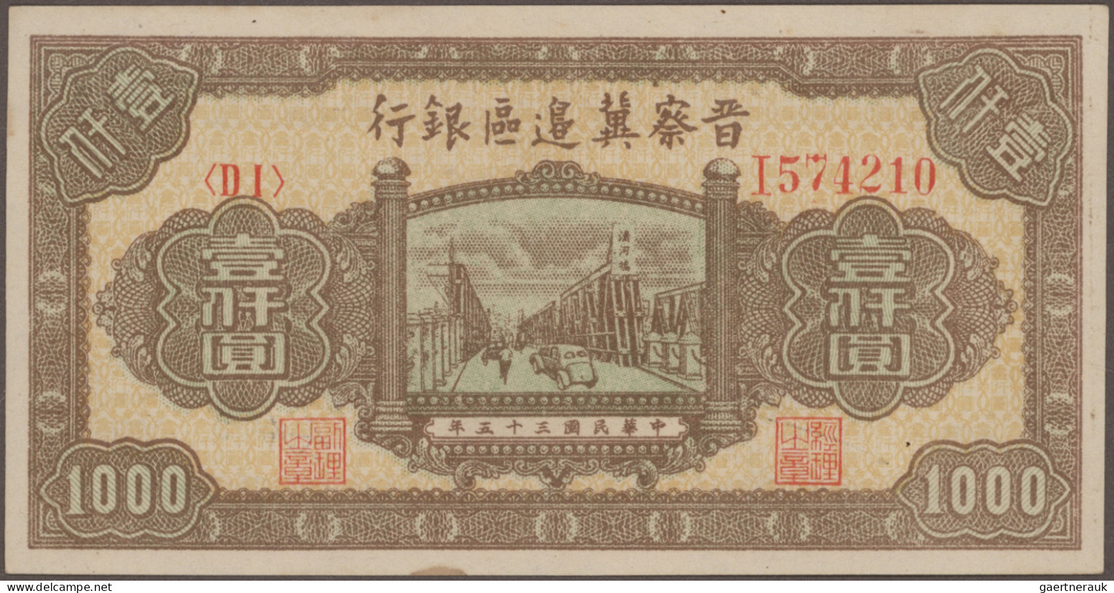 China: BANK OF SHANSI, CHAHAR & HOPEI, Lot With 9 Banknotes, Series 1938-1946, C - Chine