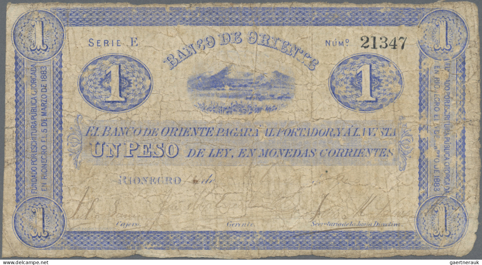 Colombia: Banco De Oriente, Lot With 3 Banknotes 1, 5 And 10 Pesos 1887, 1900, P - Colombia