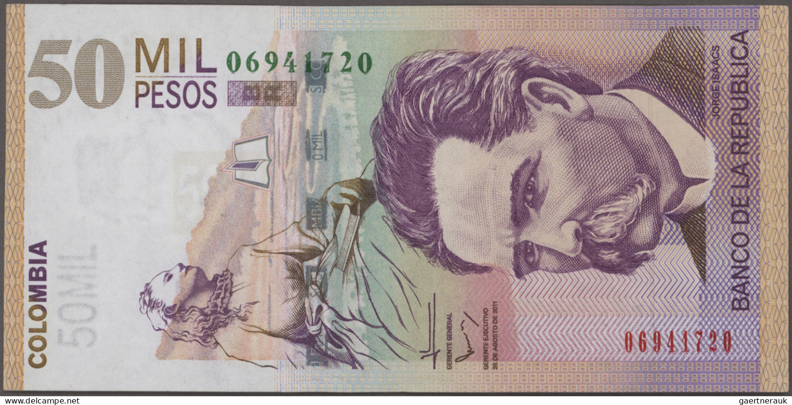 Colombia: Huge Lot With 46 Banknotes, Series 1887-2011, Comprising For Example 2 - Kolumbien