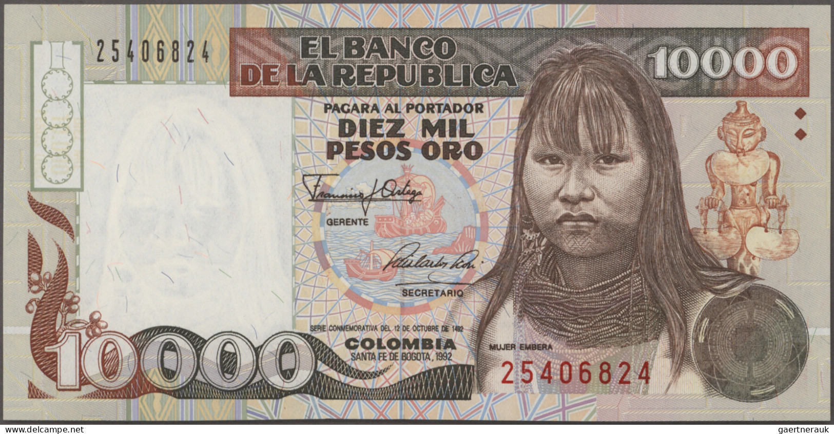 Colombia: Huge Lot With 46 Banknotes, Series 1887-2011, Comprising For Example 2 - Colombia