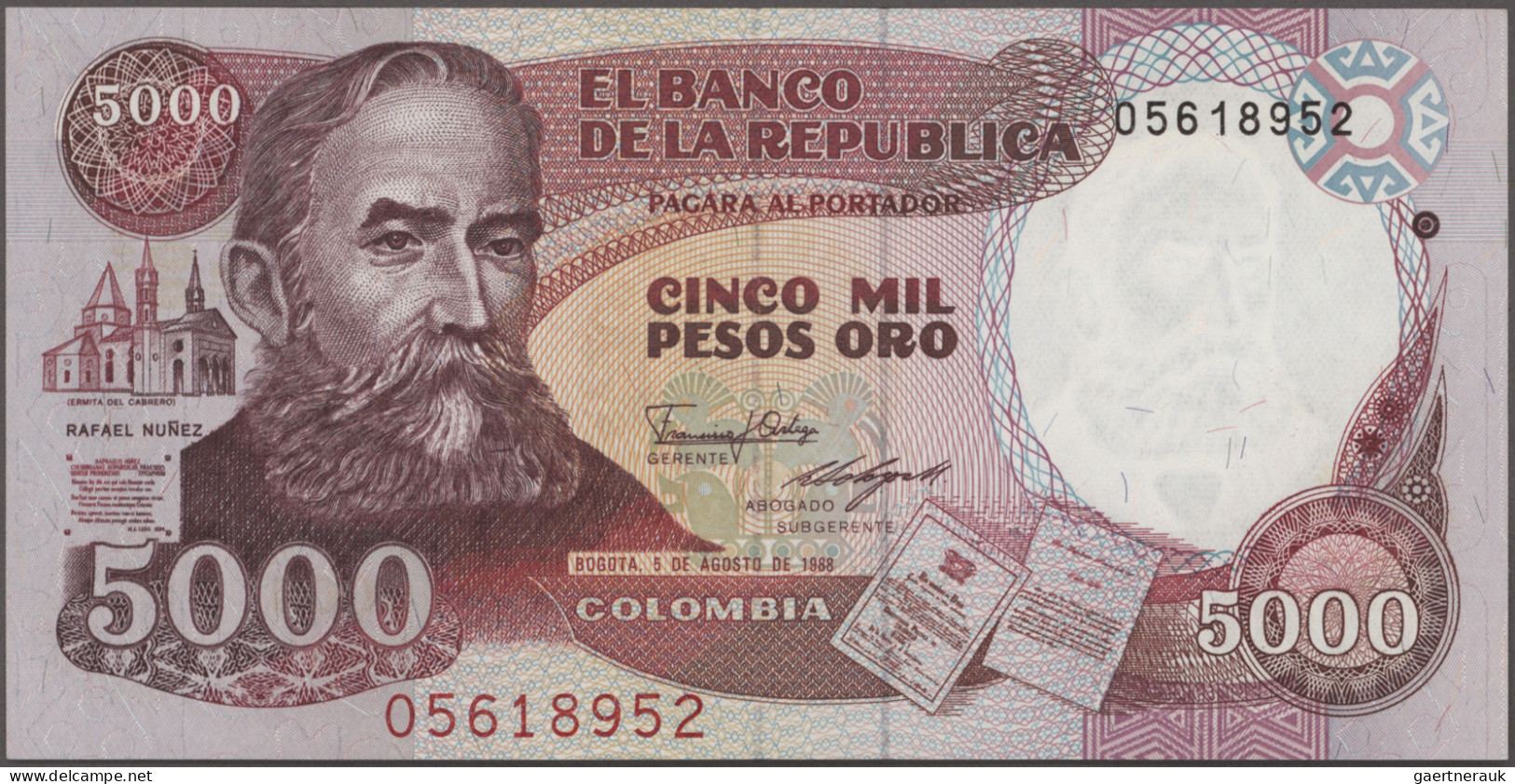 Colombia: Huge Lot With 46 Banknotes, Series 1887-2011, Comprising For Example 2 - Colombie