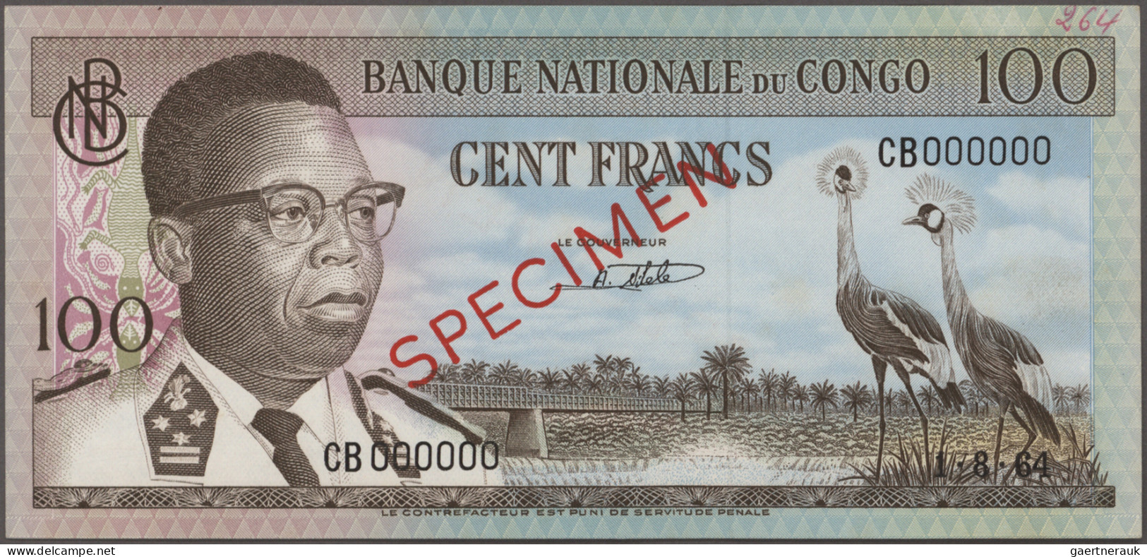 Congo: Banque Nationale Du Congo, Lot With 15 Banknotes, Series 1962-1971, Consi - Unclassified