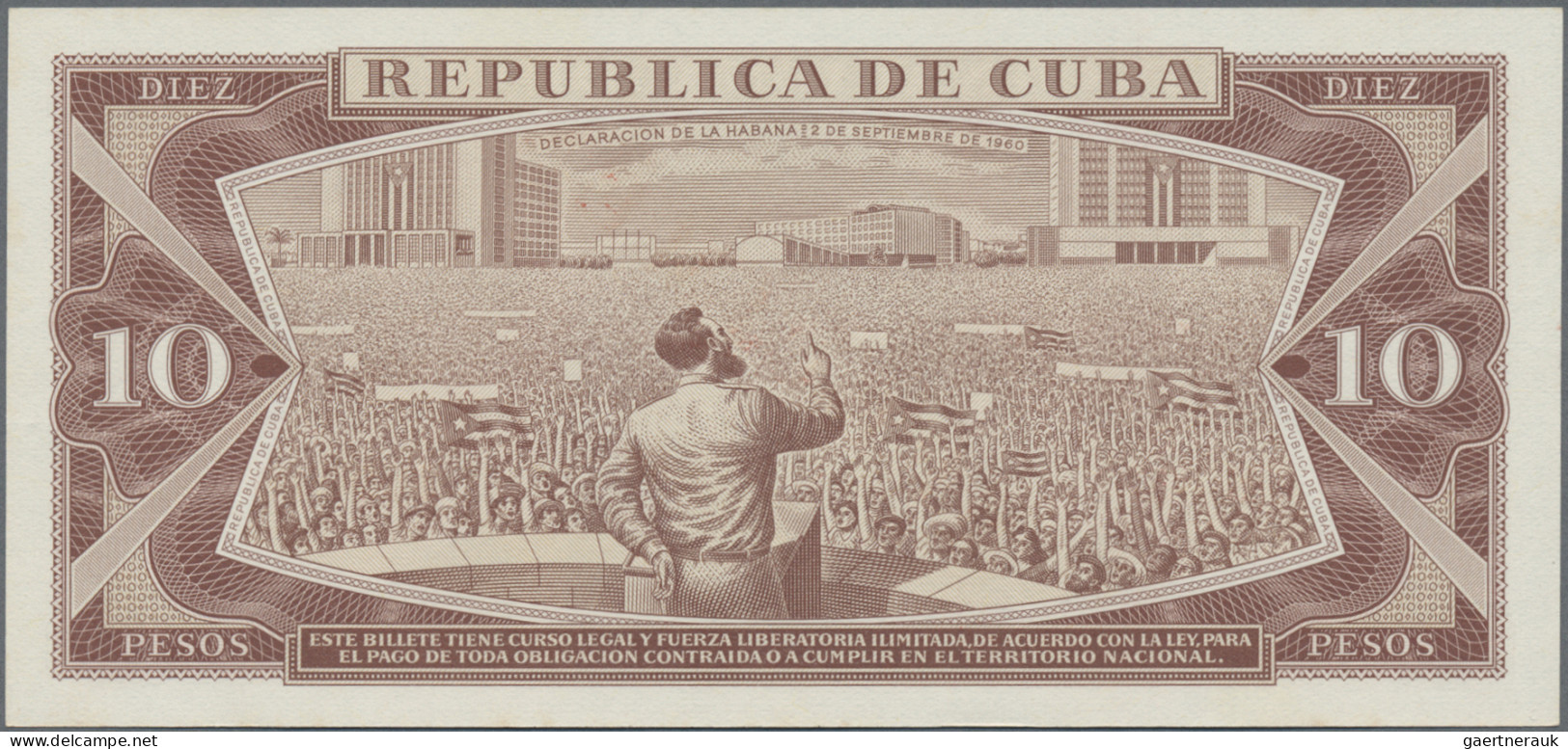 Cuba: Banco Nacional De Cuba, Lot With 6 SPECIMEN, 1964-1983 Series, With 1, 3, - Cuba