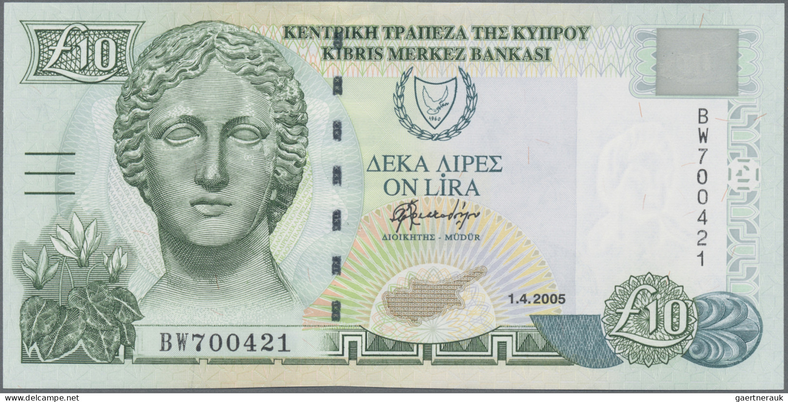 Cyprus: Central Bank Of Cyprus, Huge Lot With 21 Banknotes, Series 1967-2005, Co - Zypern