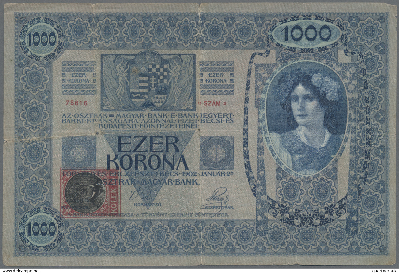 Czechoslovakia: Republika Československá, Lot With 3 Banknotes 1919 Stamp Issue, - Tschechoslowakei