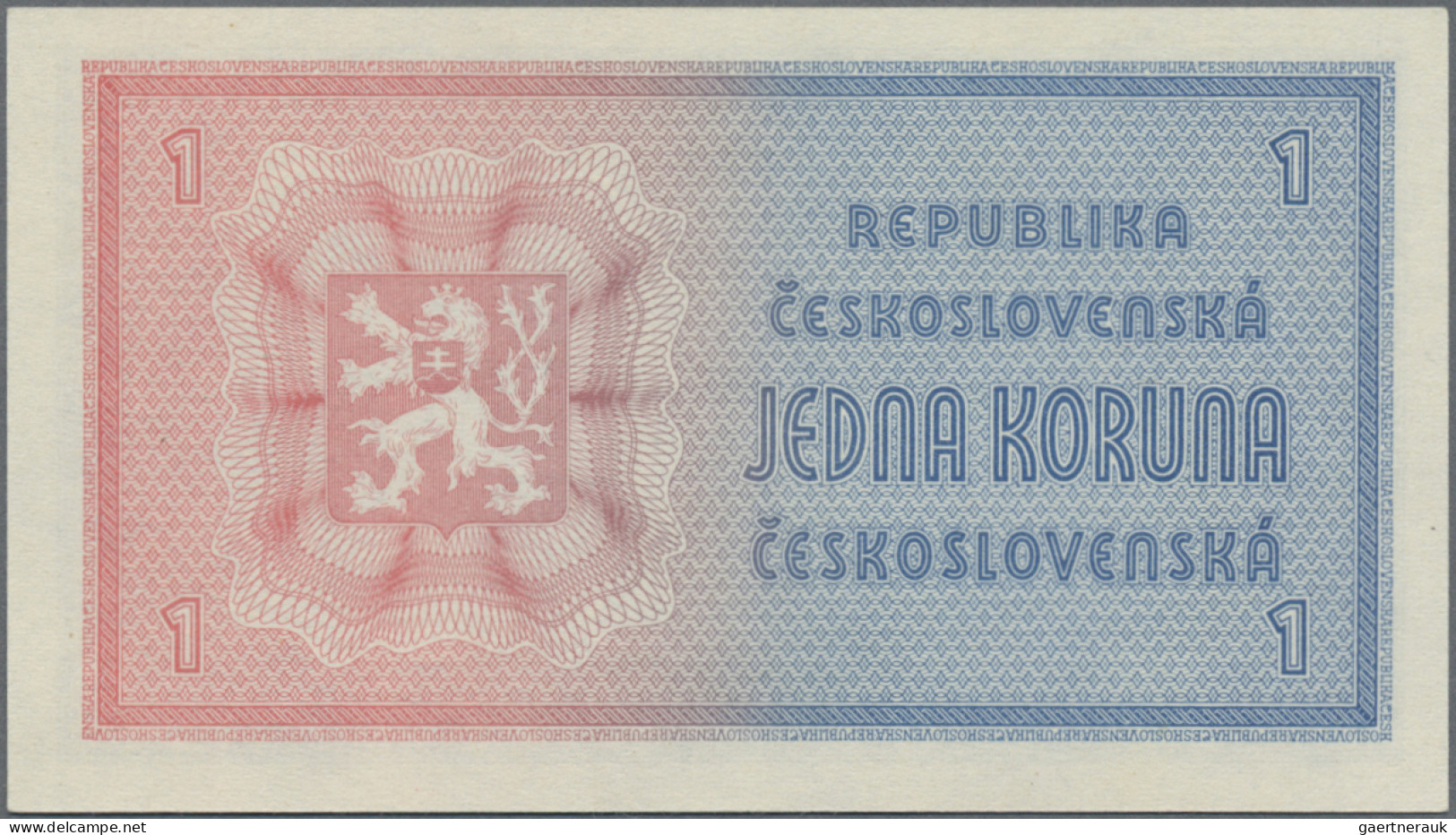 Czechoslovakia: Republika And Narodni Bank Ceskoslovenska, Lot With 3 Banknotes - Tsjechoslowakije