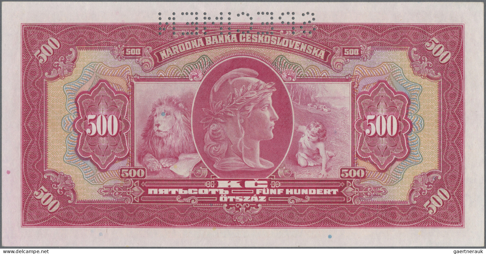 Czechoslovakia: Narodná Banka Československá, Lot With 4 Banknotes, Series 1929- - Czechoslovakia