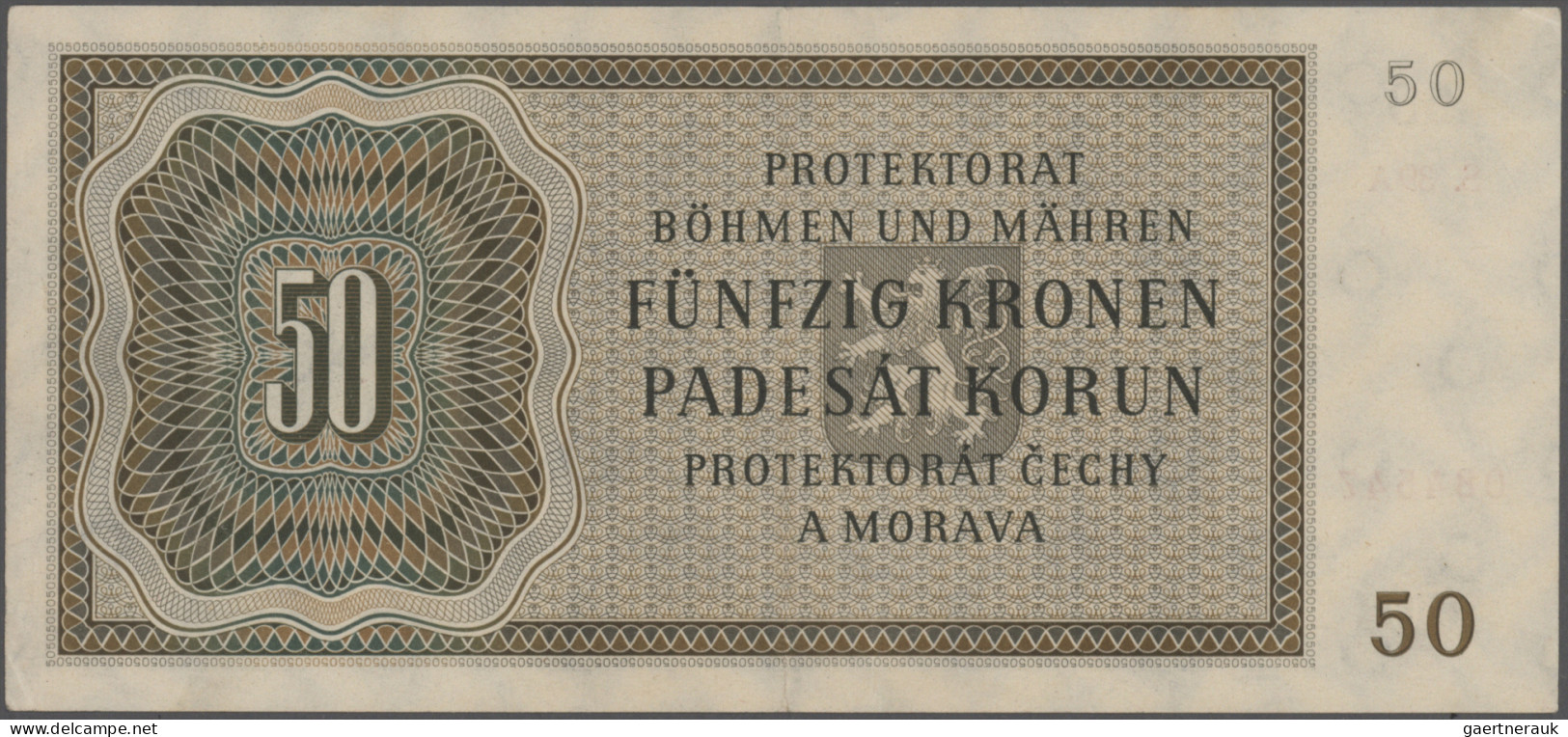 Czechoslovakia: Lot With 19 Banknotes And Lottery Tickets Bohemia & Moravia And - Czechoslovakia