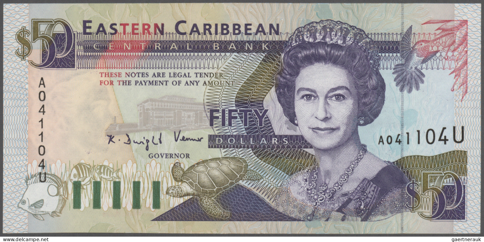 East Caribbean States: Eastern Caribbean Central Bank – Anguilla, Pair With 50 D - Oostelijke Caraïben