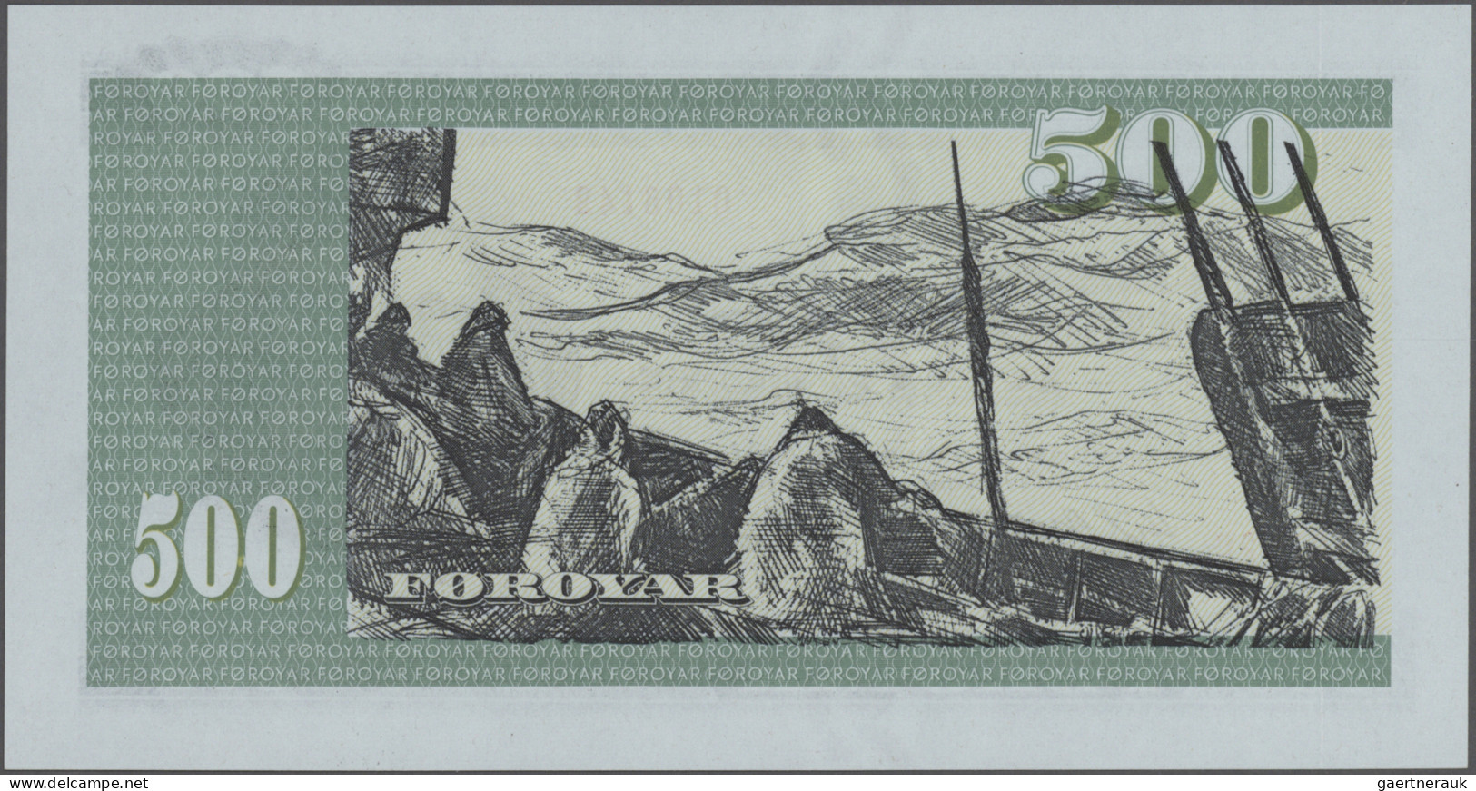 Faeroe Islands: Faeroe Islands Government, Lot With 3 Banknotes, Comprising 50 K - Färöer Inseln