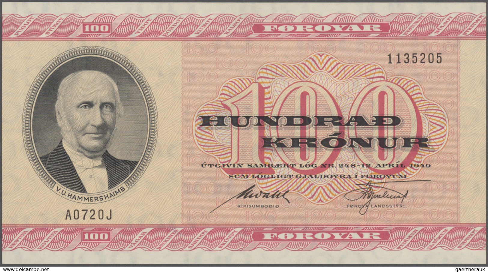 Faeroe Islands: Faeroe Islands Government, Lot With 3 Banknotes, Comprising 50 K - Féroé (Iles)