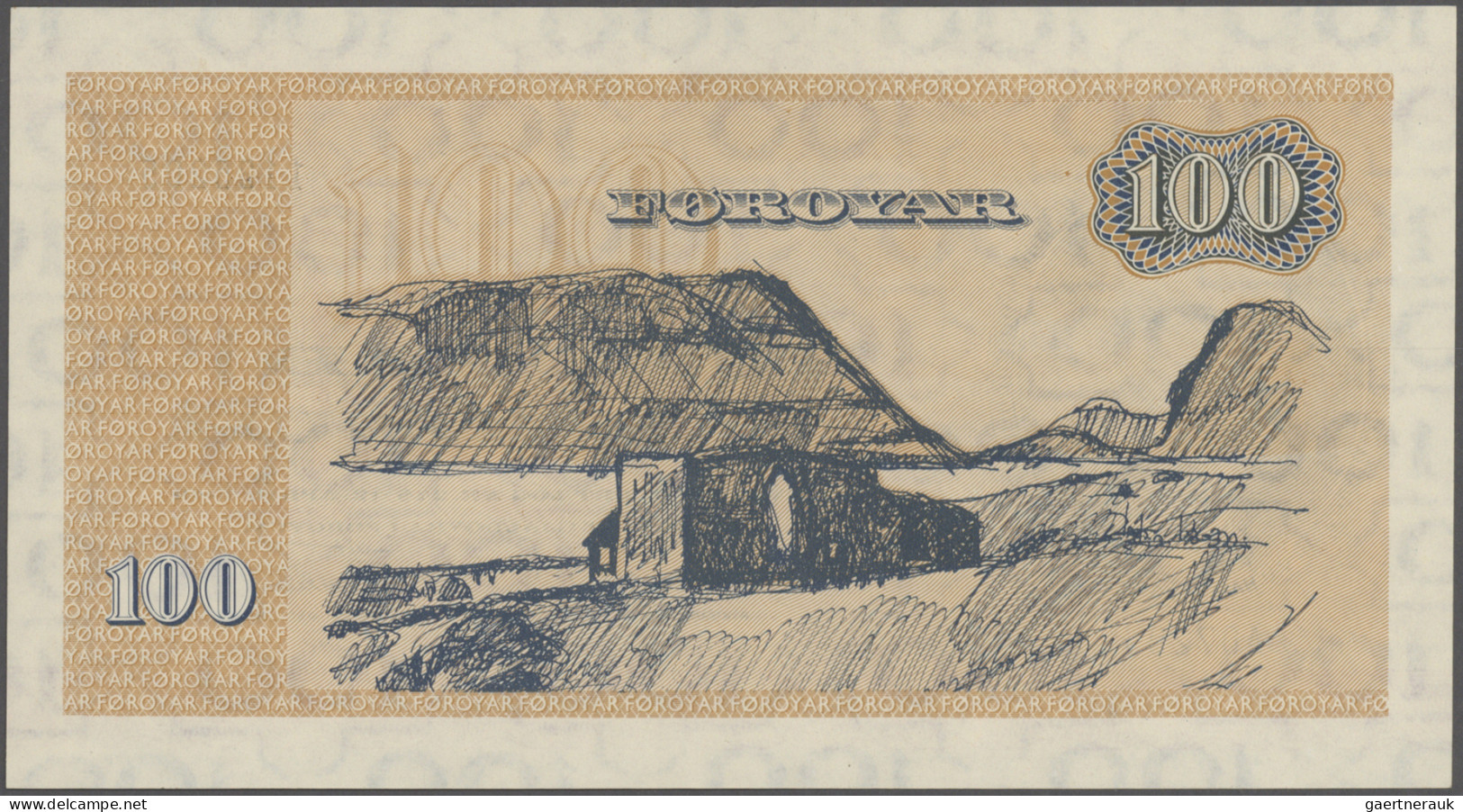 Faeroe Islands: Faeroe Islands Government, Lot With 3 Banknotes, Comprising 50 K - Färöer Inseln