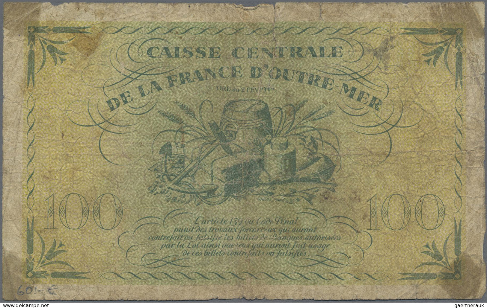 Guadeloupe: Caisse Centrale De La France D'Outre-Mer – GUADELOUPE, Pair With 10 - Andere - Amerika