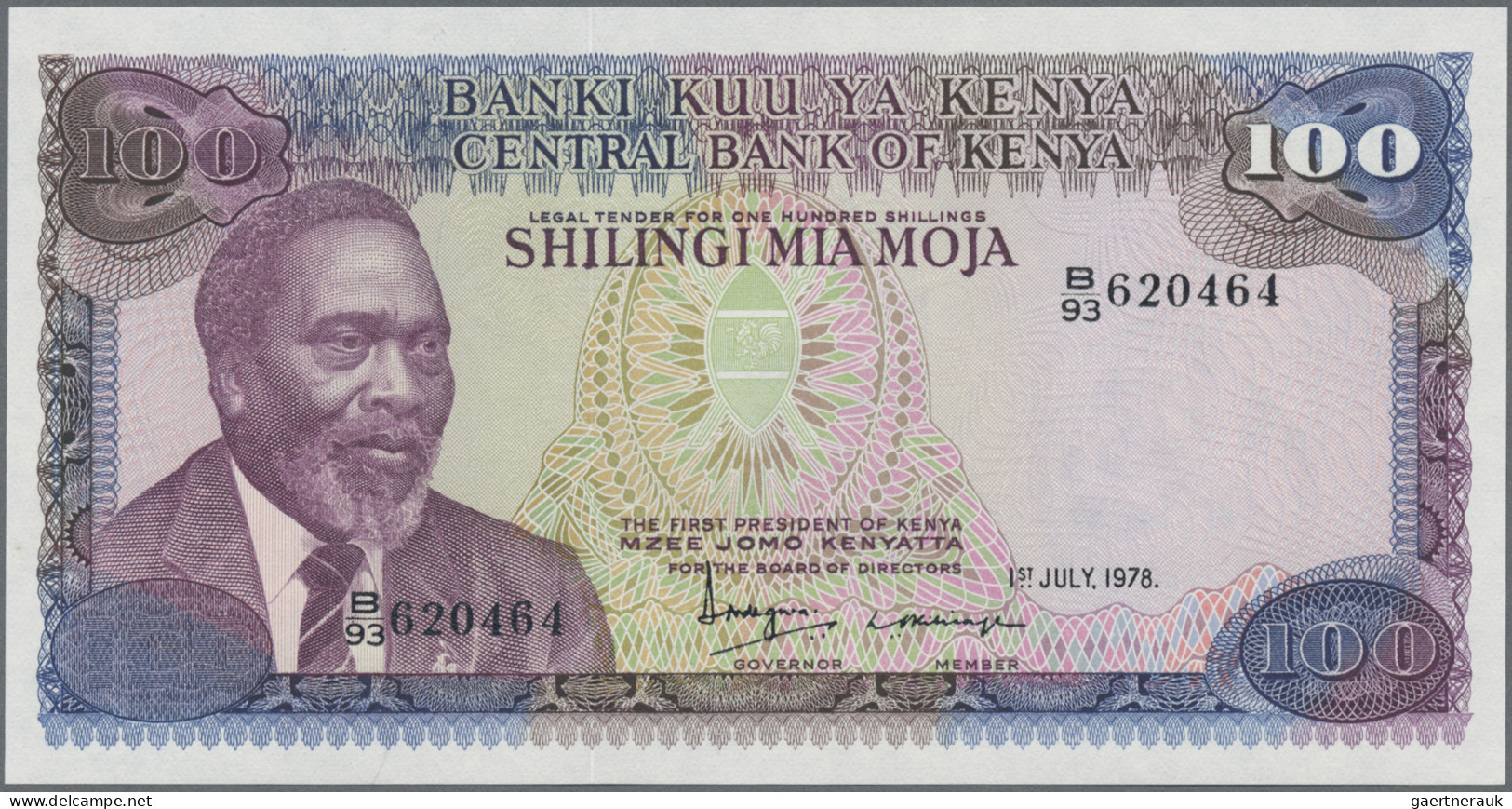 Kenya: Central Bank Of Kenya, Lot With 8 Banknotes, Series 1978-2006, Comprising - Kenya