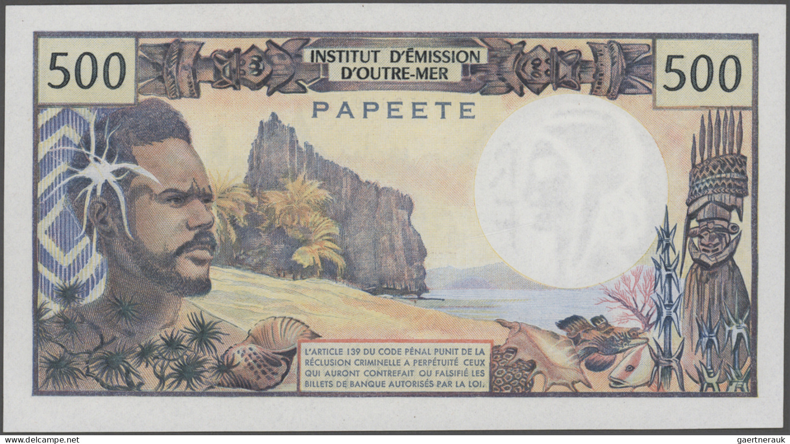 Tahiti: Banque De L'Indochine And Institut D'Emission D'Outre-Mer – PAPEETE, Lot - Andere - Oceanië