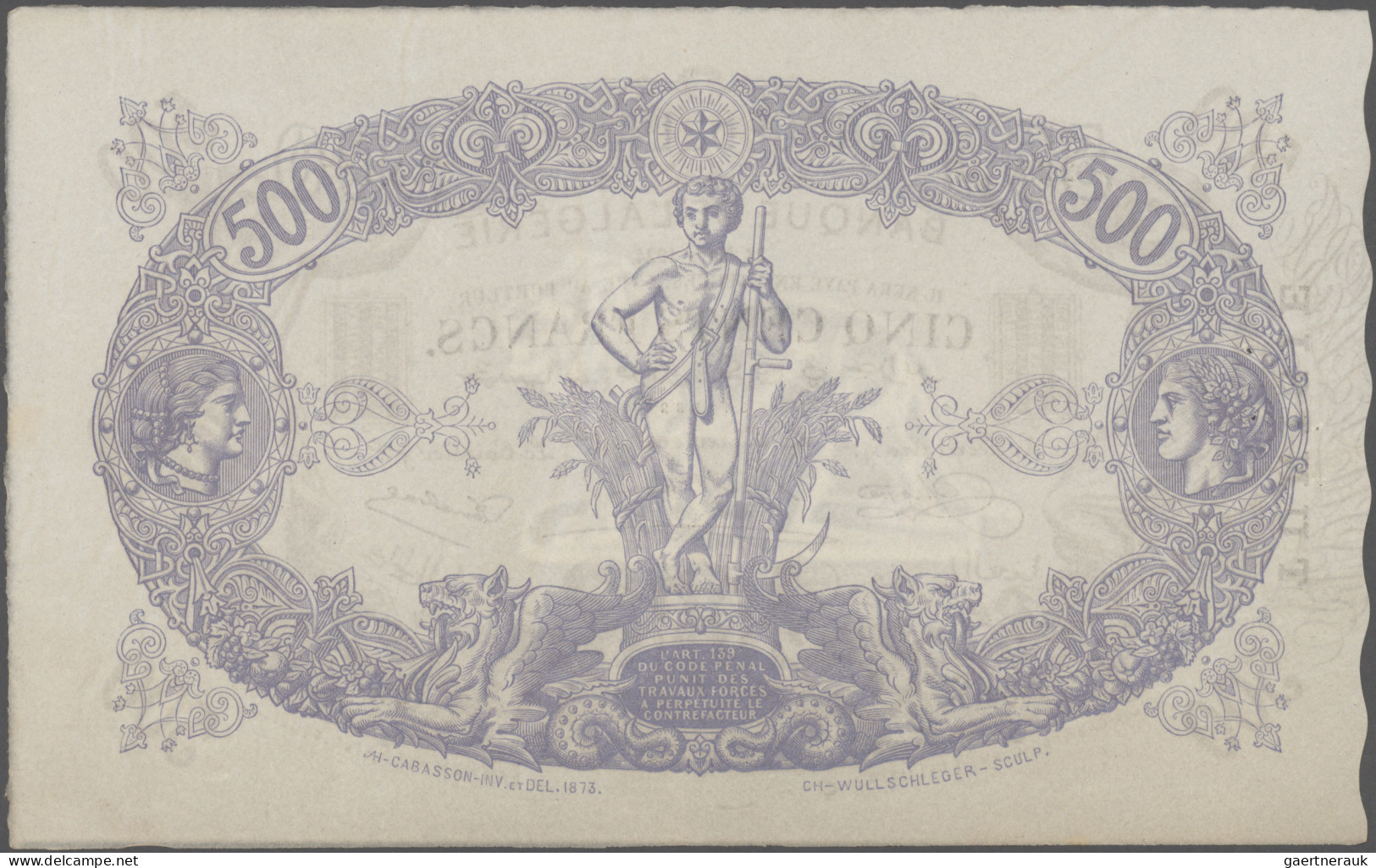 Tunisia: Banque De L'Algérie - TUNISIE, 500 Francs 28.3.1924, P.5b, Exceptional - Tunisie