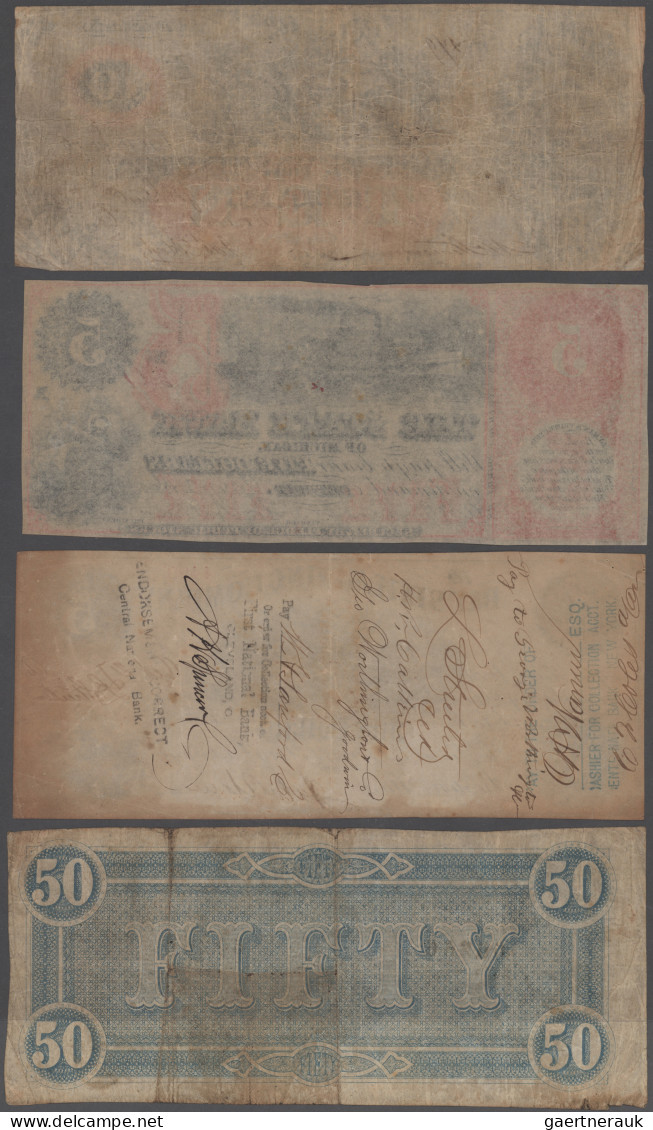 United States Of America: Album With 77 Obsolete Banknotes And Confederate State - Other & Unclassified