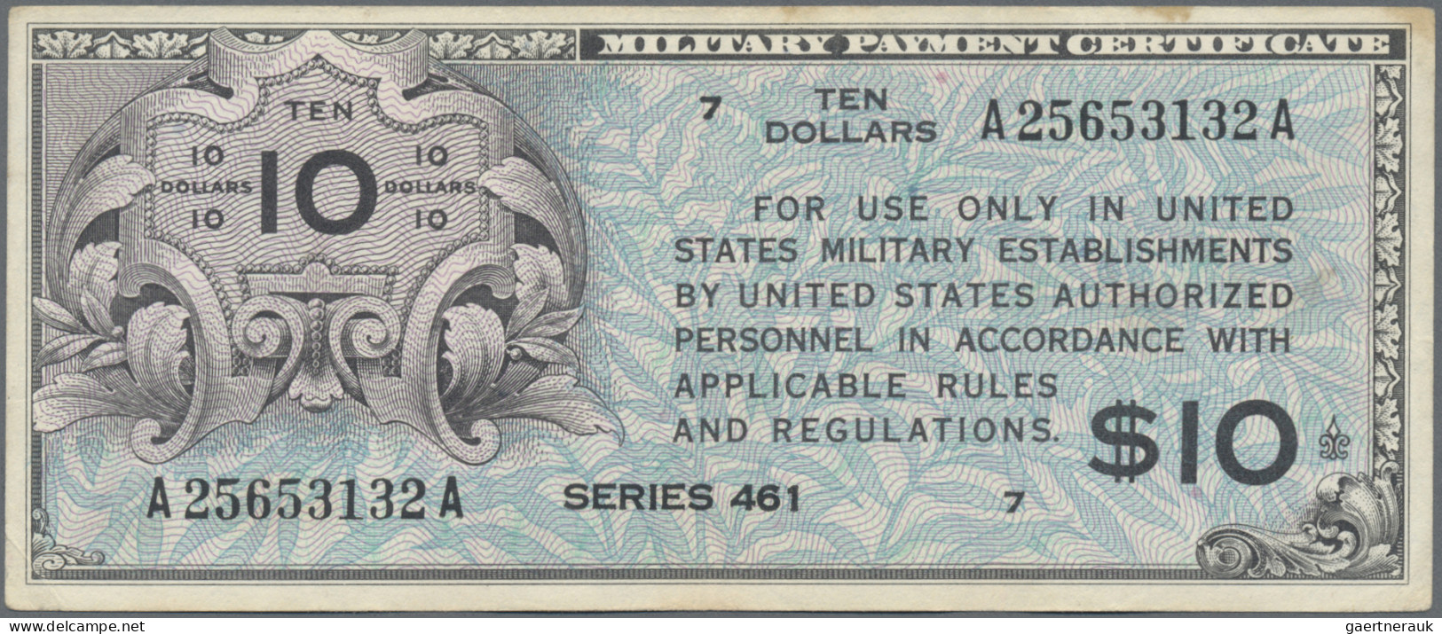 United States Of America: MILITARY PAYMENT CERTIFICATES, Lot With 26 MPC's, Seri - Andere & Zonder Classificatie