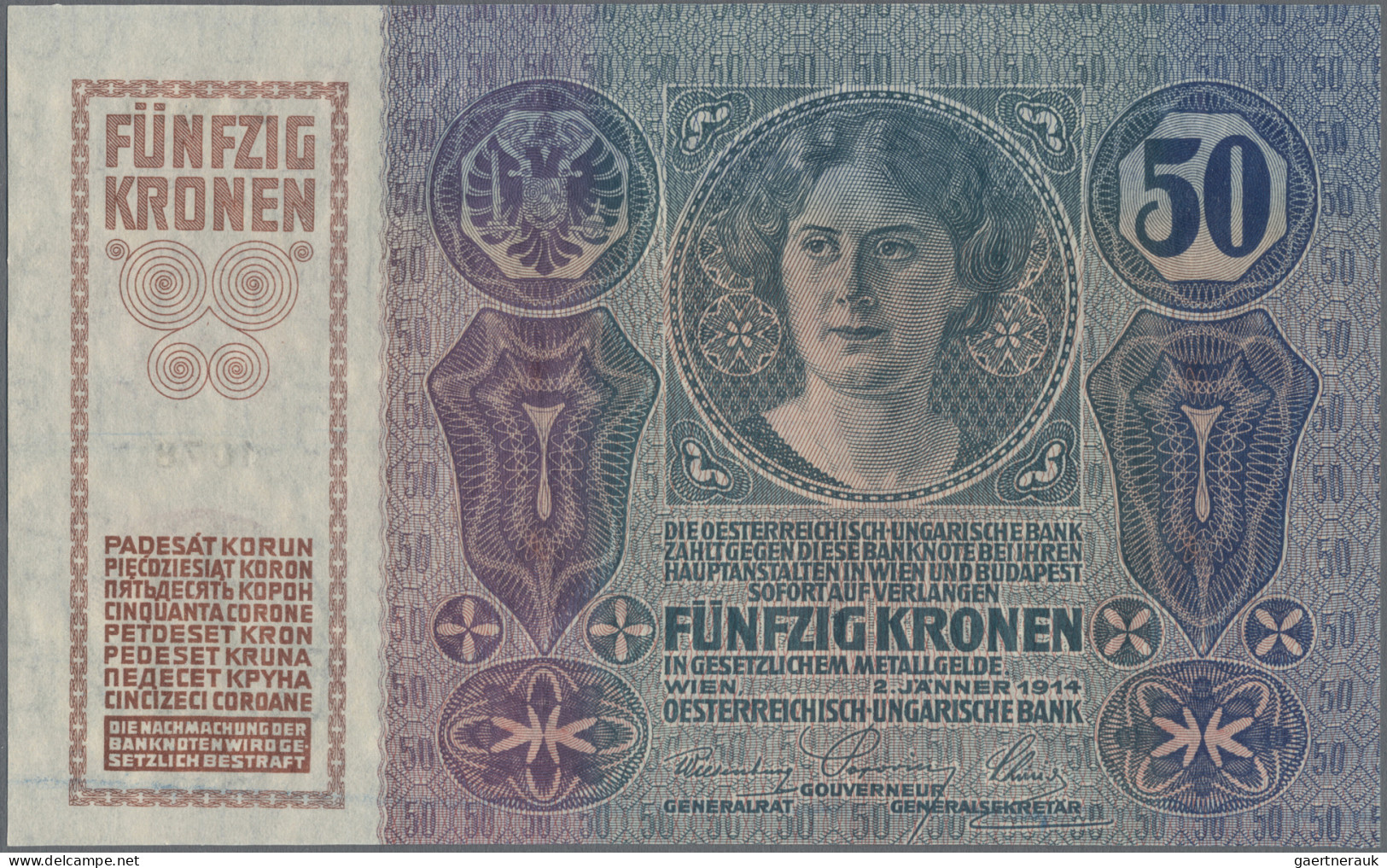 Worldwide: Album With More Than 42 Banknotes Austria And Hungary, Comprising For - Other & Unclassified