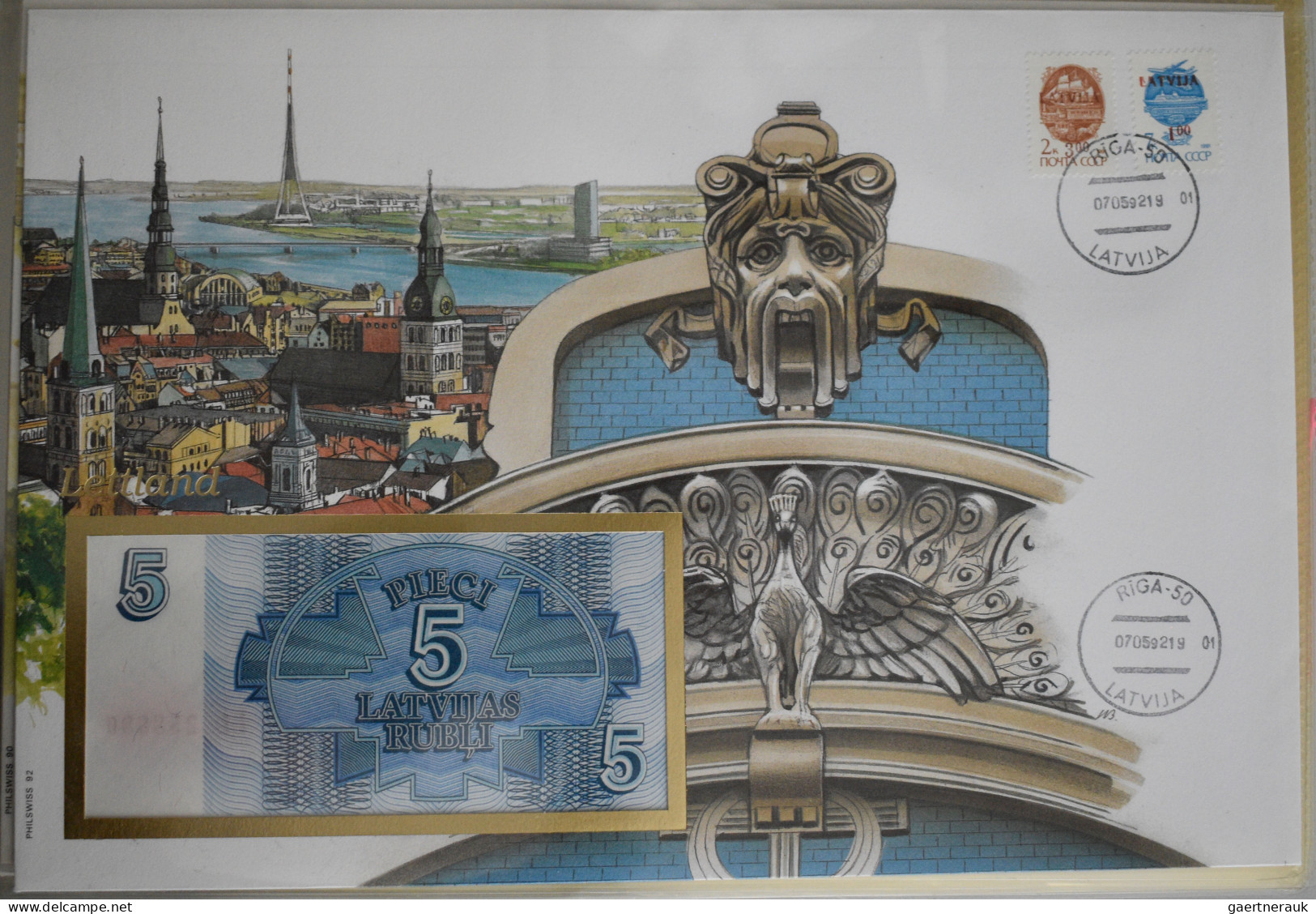 Worldwide: Album With 39 Banknote-letters From All Over The World. The Banknotes - Sonstige & Ohne Zuordnung