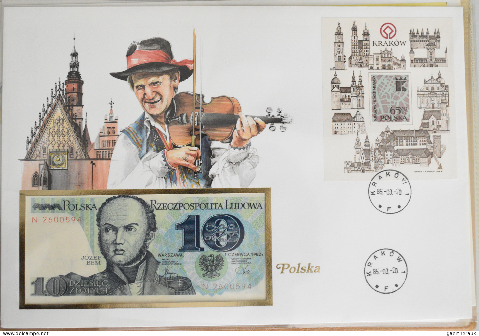 Worldwide: Album With 39 Banknote-letters From All Over The World. The Banknotes - Other & Unclassified