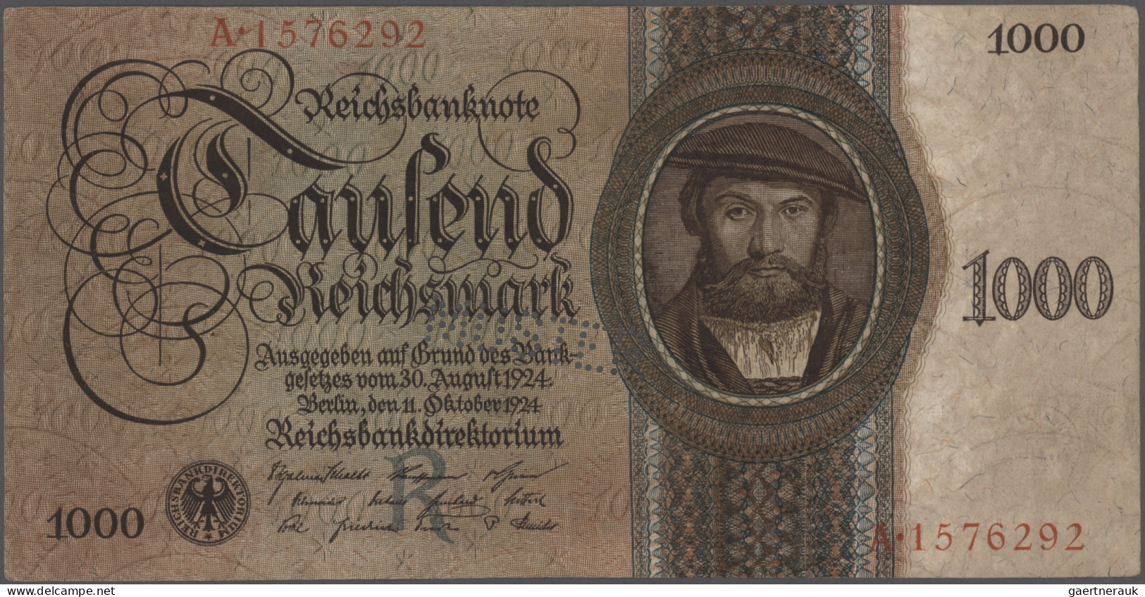 Deutschland - Deutsches Reich Bis 1945: Lot Mit 3 Muster-Noten Der Reichsbank 19 - Andere & Zonder Classificatie