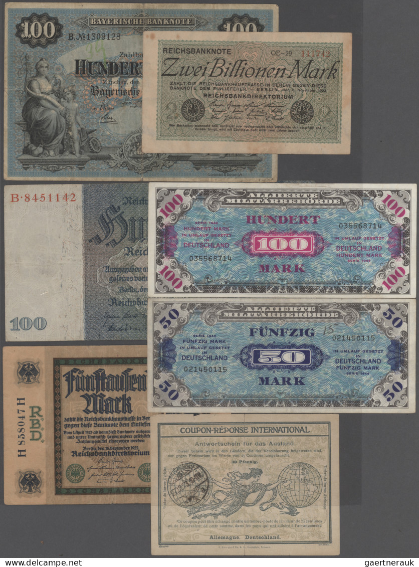 Deutschland - Deutsches Reich Bis 1945: Konvolut Mit Mehr Als 160 Banknoten Deut - Autres & Non Classés