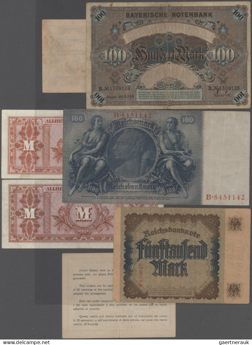 Deutschland - Deutsches Reich Bis 1945: Konvolut Mit Mehr Als 160 Banknoten Deut - Andere & Zonder Classificatie