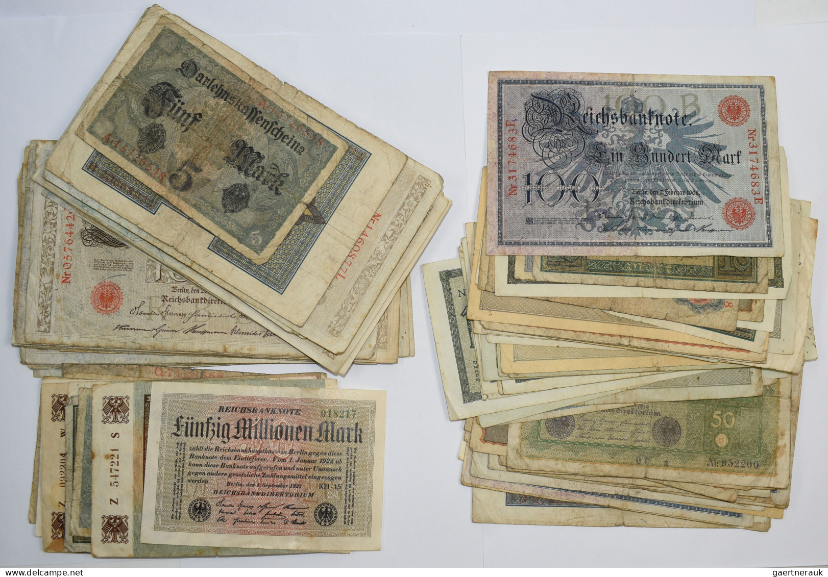 Deutschland - Deutsches Reich Bis 1945: Lot über 150 Banknoten Aus Dem Kaiserrei - Altri & Non Classificati
