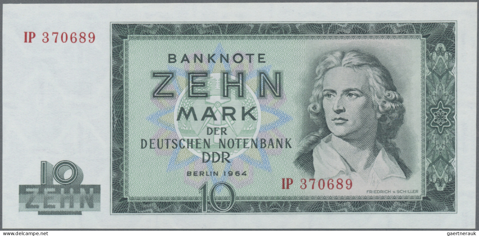 Deutschland - DDR: Deutsche Notenbank der DDR, 1964, Lot mit 6 Banknoten, dabei