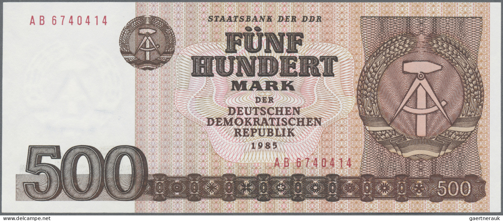 Deutschland - DDR: Staatsbank der DDR, 1971/75 und 1985, Lot mit 12 Banknoten un